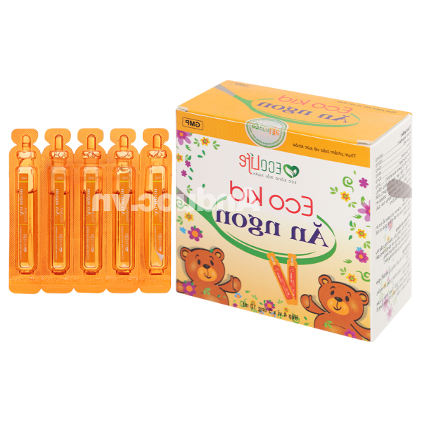 Siro Eco Kid Ăn Ngon bổ sung kẽm, vitamin và lysine hỗ trợ ăn ngon hộp 20 ống x 10ml