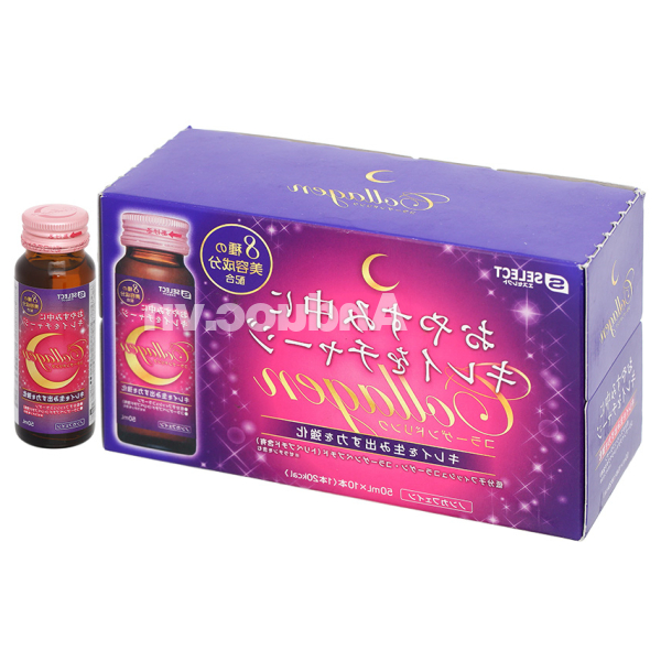Nước uống S Select Collagen Drink tăng độ đàn hồi da, giúp da căng mịn hộp 10 lọ x 50ml