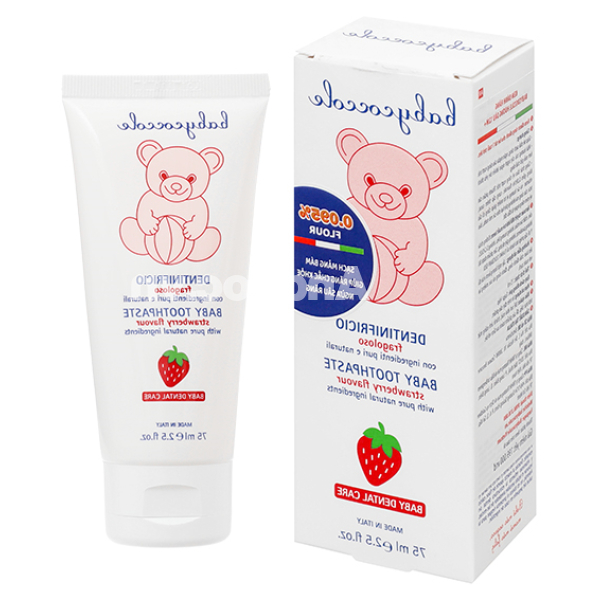 Kem đánh răng Babycoccole ngăn ngừa sâu răng cho bé hương dâu tuýp 75ml