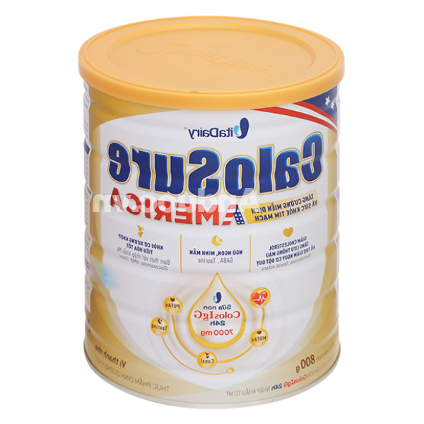 Sữa bột CaloSure America tăng cường miễn dịch và sức khỏe tim mạch lon 800g
